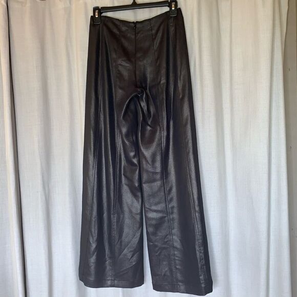 Yansi Fugel Bronze Metallic Wide Leg Dress Pant - Picture 4 of 8